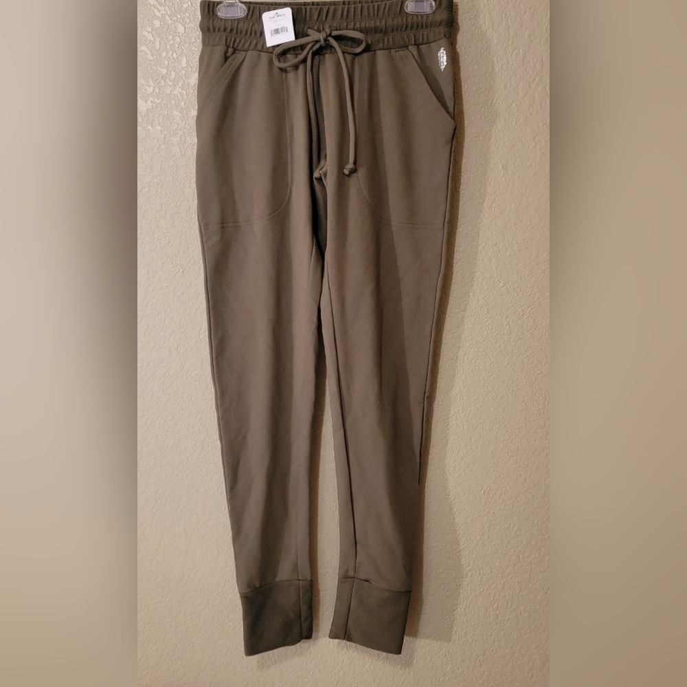 Free People Olive Green Joggers